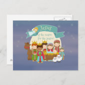 "Jesus ist der Grund" Geburtskarte Postkarte (Vorne/Hinten)