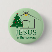 Jesus ist der Grund Glaubensbasiert Button (Vorderseite)