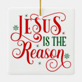 Jesus ist der Grund Keramikornament (Rückseite)