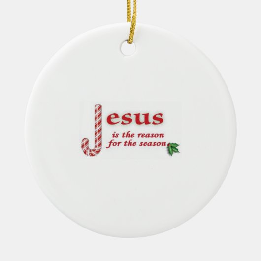 Jesus ist der Grund Keramikornament (Vorne)