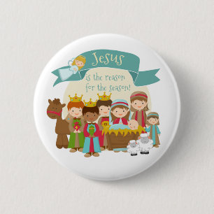 "Jesus ist der Grund" Krippenschaltfläche Button
