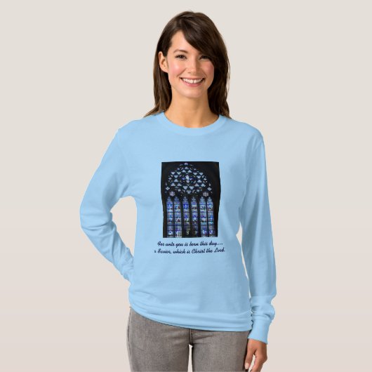 'Jesus ist der Grund ...... " Ladys's Long Sleeve T-Shirt (Vorne ganz)