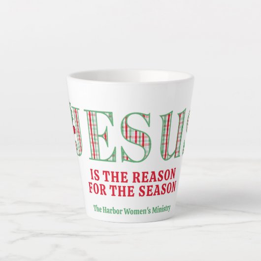 Jesus ist der Grund Latte Tasse (Vorderseite)