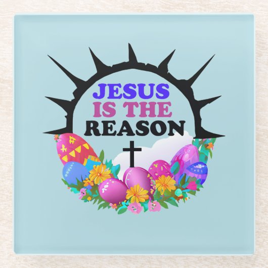 Jesus ist der Grund - Osterreich Glasuntersetzer (Vorderseite)