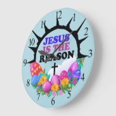Jesus ist der Grund - Osterreich Große Wanduhr (Winkel)