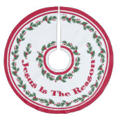 Jesus ist der Grund Polyester Weihnachtsbaumdecke (Vorderseite)