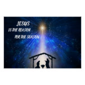 Jesus ist der Grund Poster Weihnachtskrippe (Vorderseite)
