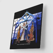 Jesus ist der Grund Quadratische Wanduhr (Winkel)