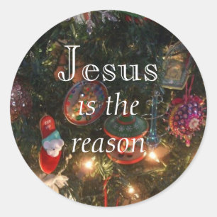 Jesus ist der Grund Runder Aufkleber