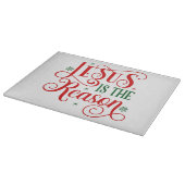 Jesus ist der Grund Schneidebrett (Ecke)