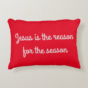 "Jesus ist der Grund während der Jahreszeit" Dekokissen