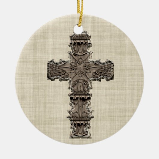 "Jesus ist der Grund während der Jahreszeit" Keramikornament (Vorne)