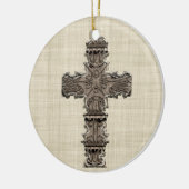 "Jesus ist der Grund während der Jahreszeit" Keramikornament (Links)