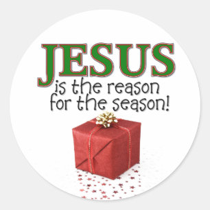 Jesus ist der Grund während der Jahreszeit Runder Aufkleber