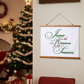 Jesus ist der Grund Wandteppich Mit Holzrahmen