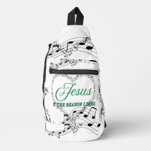 Jesus ist der Grund, warum ich Musiknote singe Crossbody Bag