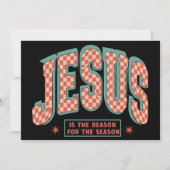 Jesus ist der Grund Weihnachten Christlich Retro (Vorderseite)