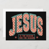Jesus ist der Grund Weihnachten Christlich Retro (Vorne/Hinten)