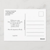 JESUS IST DER GRUND Weihnachtsurlaub Postkarte (Rückseite)