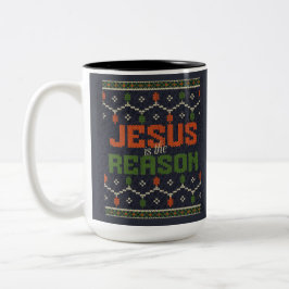 Jesus ist der Grund Zweifarbige Tasse