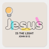 Jesus ist der helle Sticker (Vorderseite)