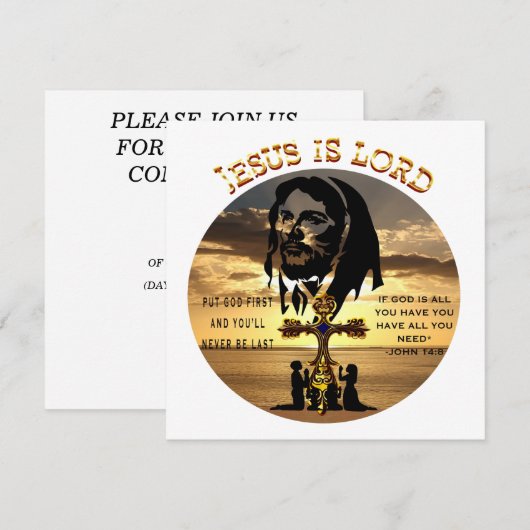 Jesus ist der Herr Einladung (Vorne/Hinten)
