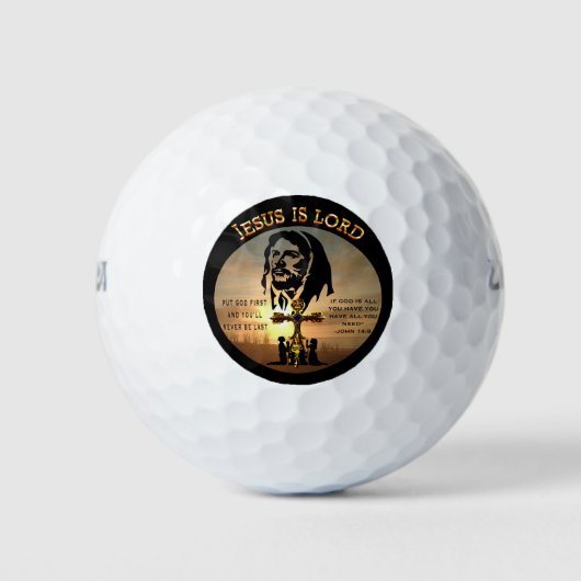 Jesus ist der Herr Golfball (Vorderseite)