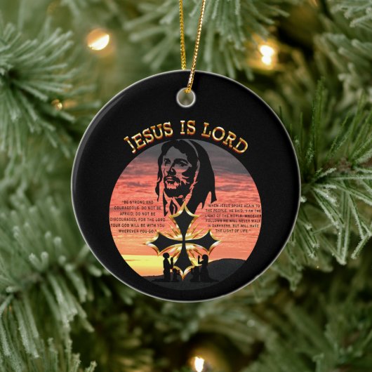 Jesus ist der Herr Keramik Ornament (Baum)