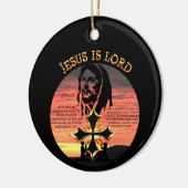 Jesus ist der Herr Keramik Ornament (Links)