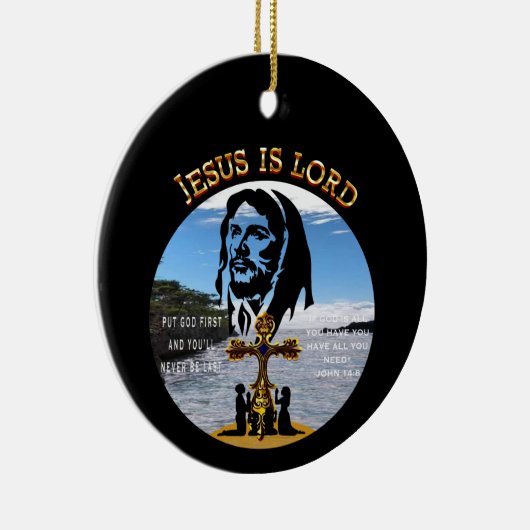 Jesus ist der Herr Keramik Ornament (Rechts)