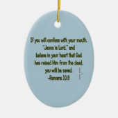 Jesus ist der Herr Keramikornament (Vorne)