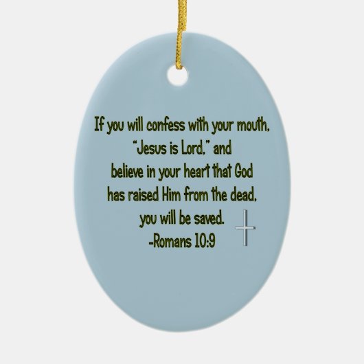 Jesus ist der Herr Keramikornament (Vorne)