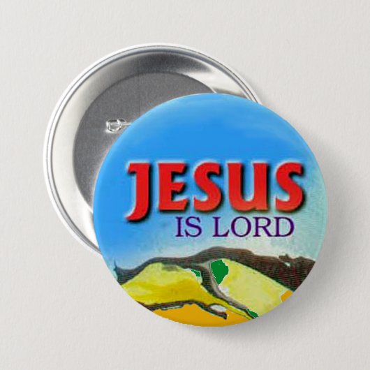Jesus ist der Herr-Knopf Button (Vorne & Hinten)
