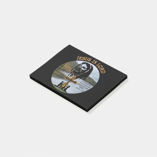 Jesus ist der Herr Post-it Klebezettel (angewinkelt)