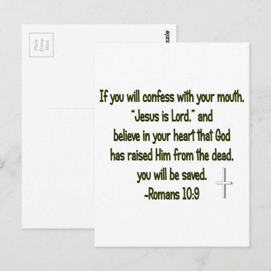 Jesus ist der Herr Postkarte (Vorne/Hinten)