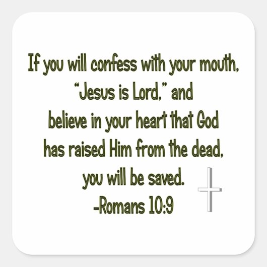 Jesus ist der Herr Quadratischer Aufkleber (Vorderseite)