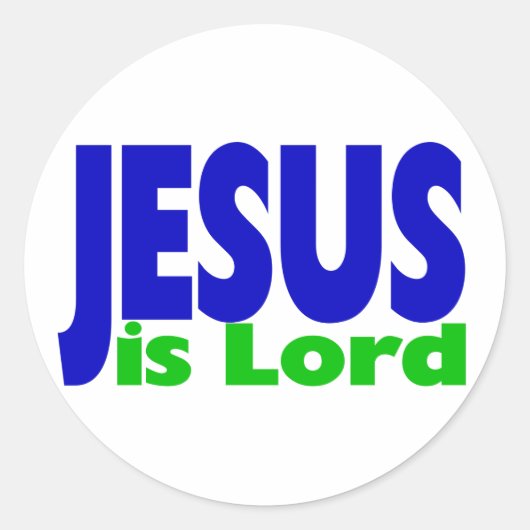 Jesus ist der Herr Runder Aufkleber (Vorderseite)