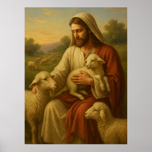 Jesus ist der Hirte #1™ LDS-Wandkunstposter Poster