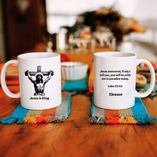 Jesus ist der König Christliche Bibelverse Kaffeetasse
