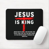 Jesus ist der König Männer Frauen Christliche Cros Mousepad (Mit Mouse)