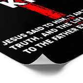 Jesus ist der König Männer Frauen Christliche Cros Poster (Ecke)