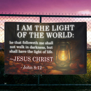 Jesus ist der Licht Bibelvers christliche Kirche Banner