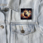 Jesus ist der Löwe und das Lamm Button (Beispiel)