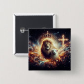 Jesus ist der Löwe und das Lamm Button (Vorne & Hinten)