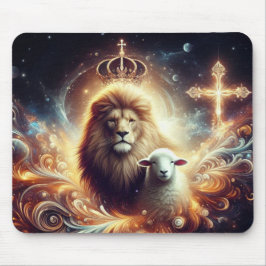 Jesus ist der Löwe und das Lamm Mousepad