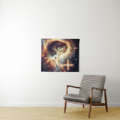 Jesus ist der Löwe und das Lamm Wandteppich (Beispiel (Horizontal))