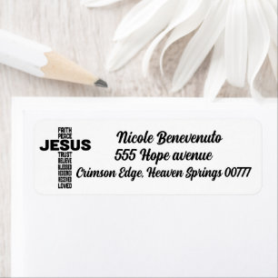 Jesus ist der Mittelpunkt des Kreuzdesigns
