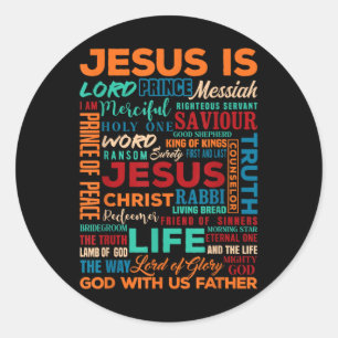 Jesus ist der religiöse Glaube Christi Christlich Runder Aufkleber