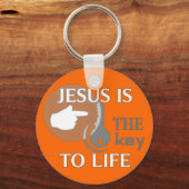 JESUS IST DER SCHLÜSSEL ZUM LEBEN SCHLÜSSELANHÄNGER (Vorderseite)