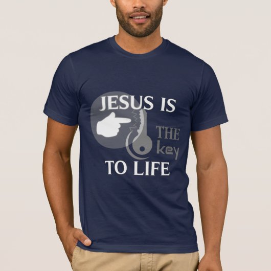 JESUS IST DER SCHLÜSSEL ZUM LEBEN T-Shirt (Vorderseite)
